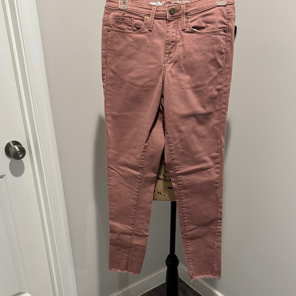 Vintage Mossimo Supply Co. Women's Dusty Pink Ankle Jeans